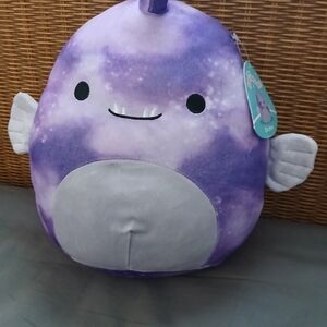NWT Easton The Anglerfish Purple Tie Dye Squishmallow